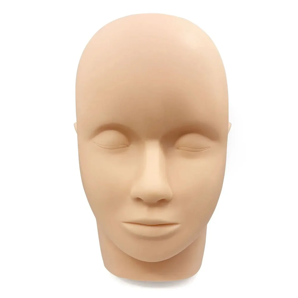 속눈썹 연장 트레이닝 헤드 & 속눈썹 팩 메이크업 연습 모델 가짜 마네킹 헤드 속눈썹 연장 연습용 용품