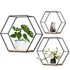 Floating Wall Shelf Sundries Storage Holder Living Room Home Decoration Wall Mounted Hexagon Shelf Handicraft Display Rack 1