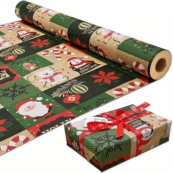 Christmas Kraft Wrapping Paper 1