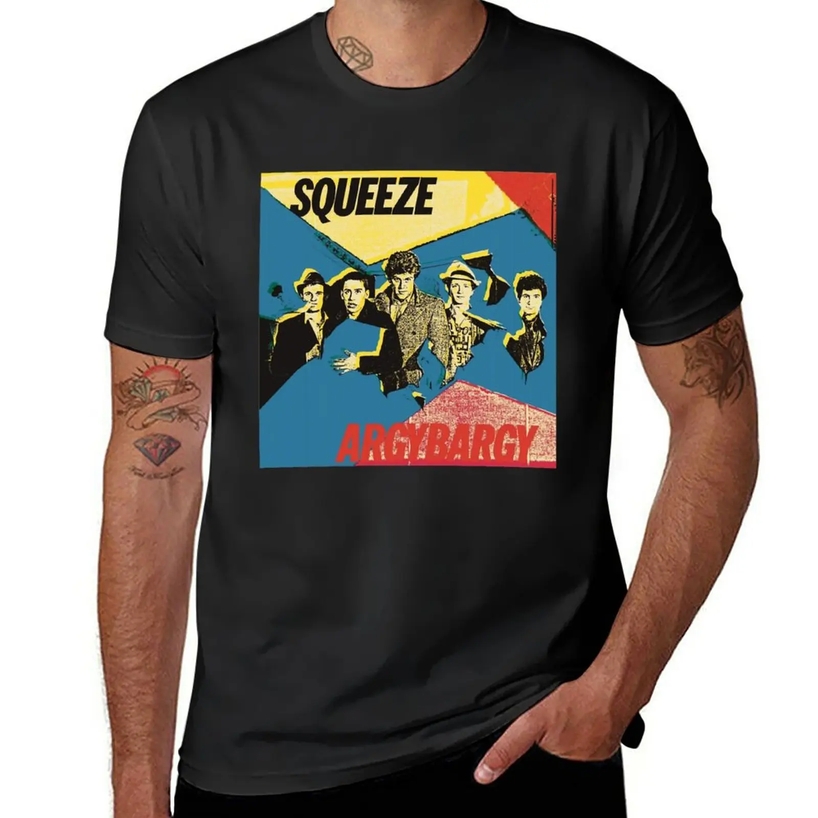 

Vintage Retro Great Mens Squeeze Band Style T-Shirt kawaii clothes Blouse tees tshirts for men