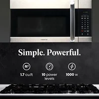 Over-the-Range Microwave Oven, 1.7 Cu. Ft. - 1000W - Auto Reheat, Multi-Stage Cooking, Melt/Soften Feature, Child Safety Lock, L 2