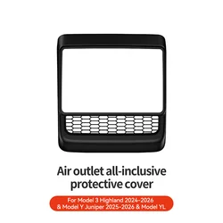 Enhanced Rear Center Console Air Outlet Dust Cover - Juniper Finish, Sleek Car Styling Accessory (Full surround style)