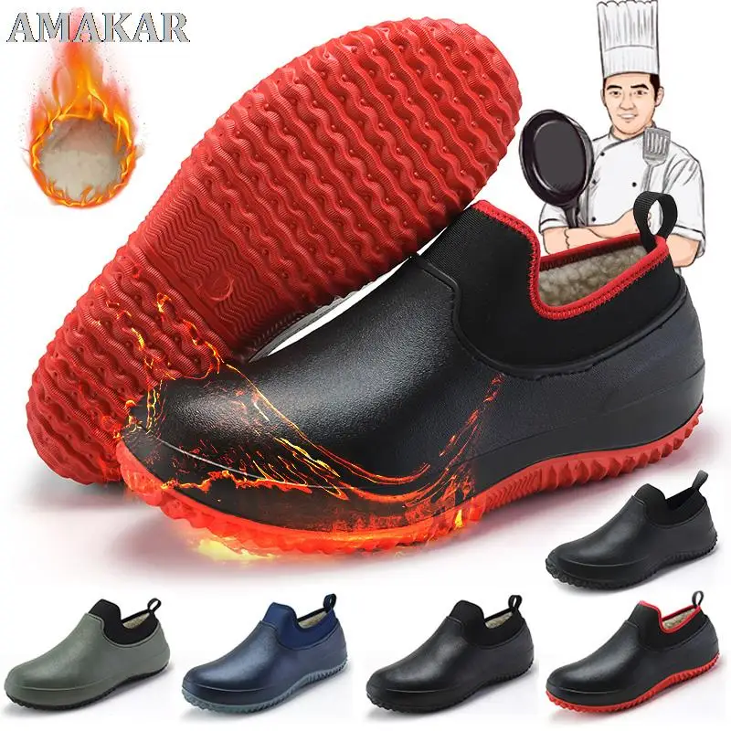 ZAPATOS DE TRABAJO DE COCINA antideslizantes para hombre, calzado de