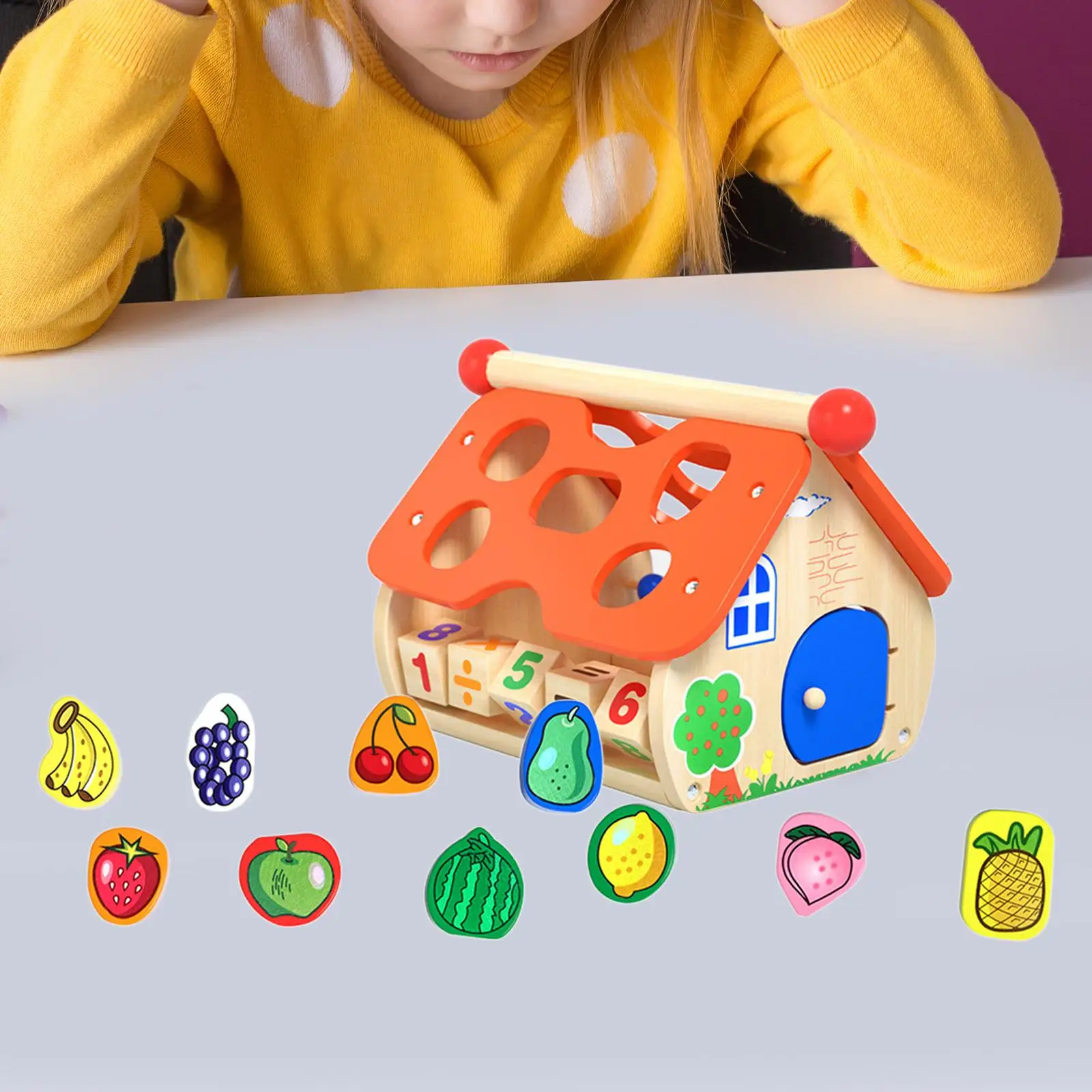 

Wooden Activity Cube Sensory Toy Preschool Developmental Montessori Preschool Toys for Children Age 3 4 5 6 7 8 Kids Boys Gifts