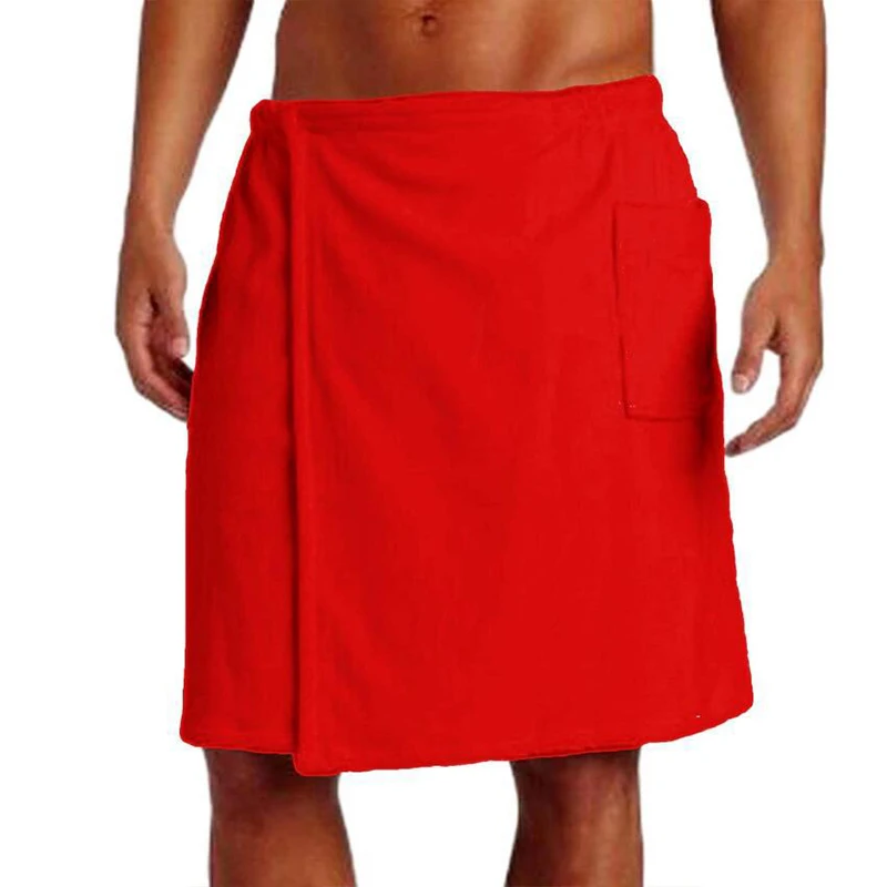 Asciugamano da bagno indossabile da uomo con tasca per spiaggia_voghion.com