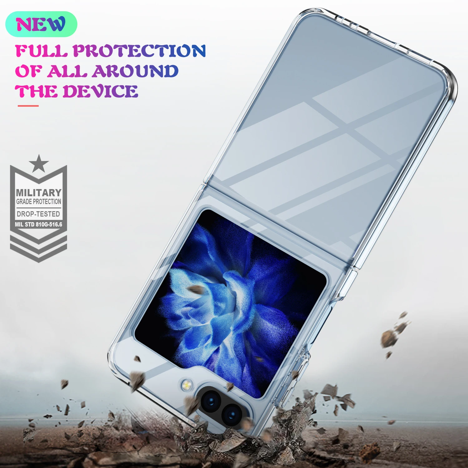 Coque de téléphone en acrylique rigide, étui rigide antichoc pour Samsung Galaxy Z Flip 3 4 5 5G Flip5 ZFlip5_voghion.com