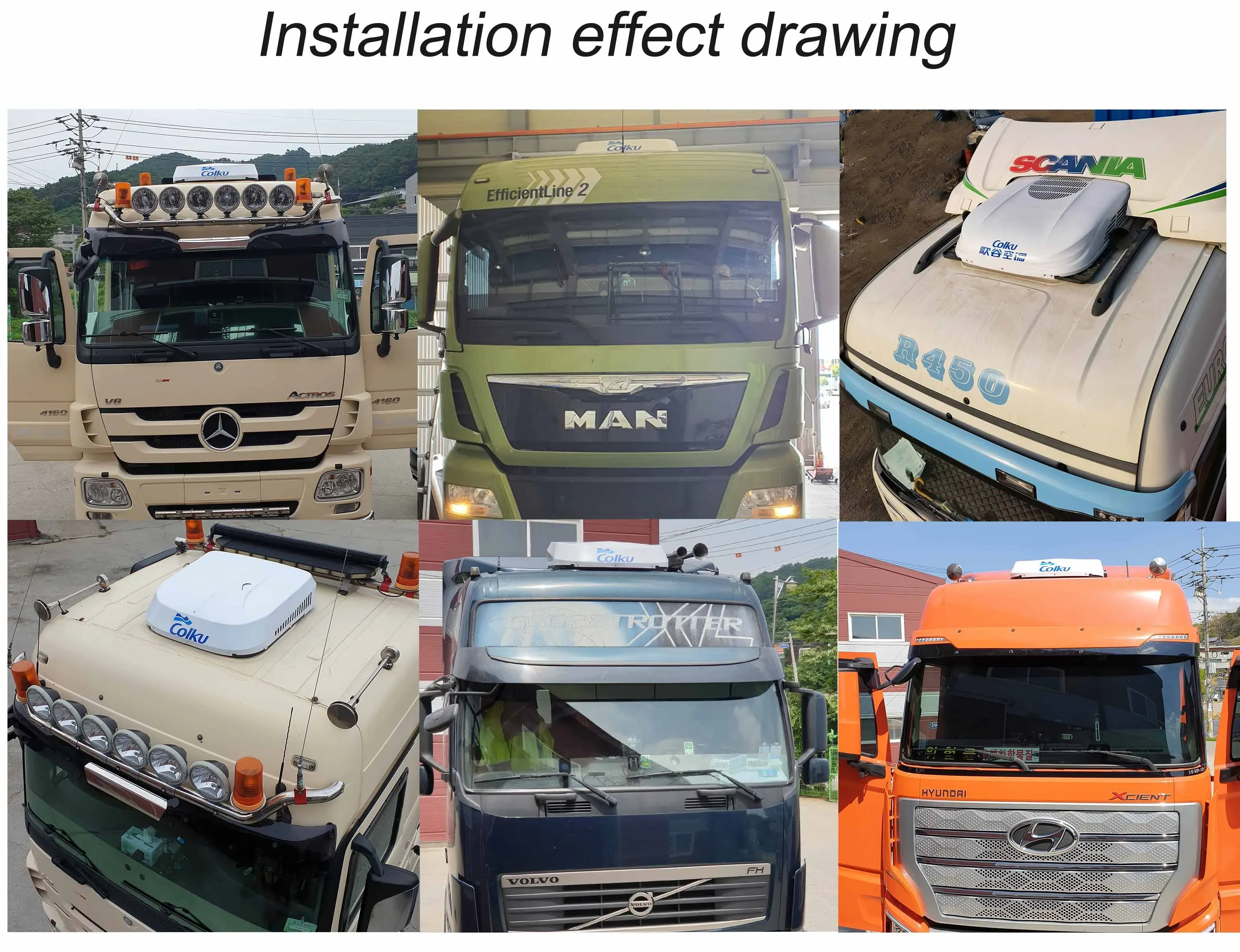 All in one design truck roof 24v air conditioner 7500BTU great cooling rooftop air conditioner mini bus car rv