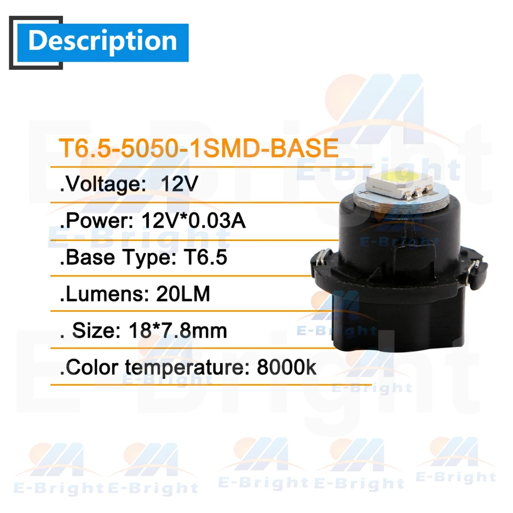 10 / 3W 12V T6.5 5050 1 SMD Led Ǳ Ŭ Ʈ ڵ  ׸ Ʈ    ȭƮ ڹ ׸  