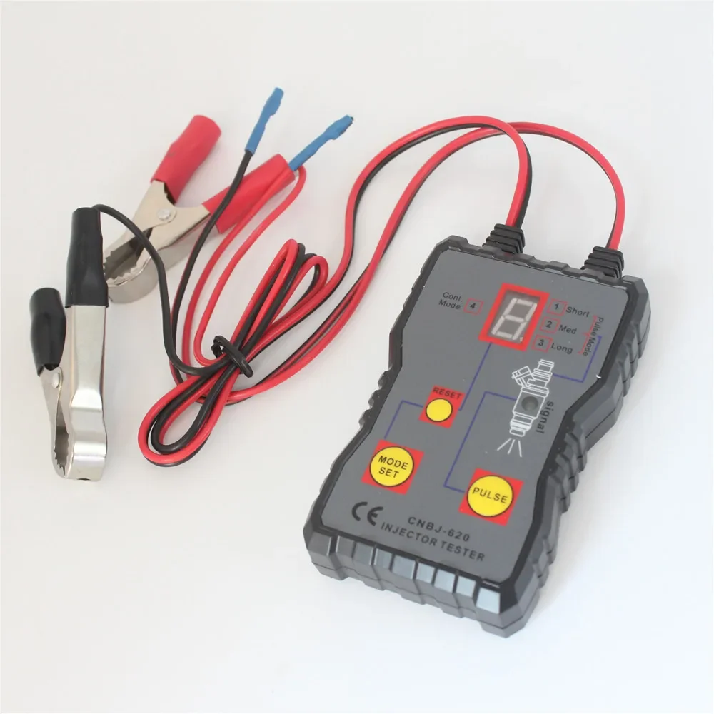 Automotive Fuel Injector Tester 12V 4 Pulse Modes Handheld Car Vehicle Fuel Pressure System Diagnostic Scan Testing Tool Gauge