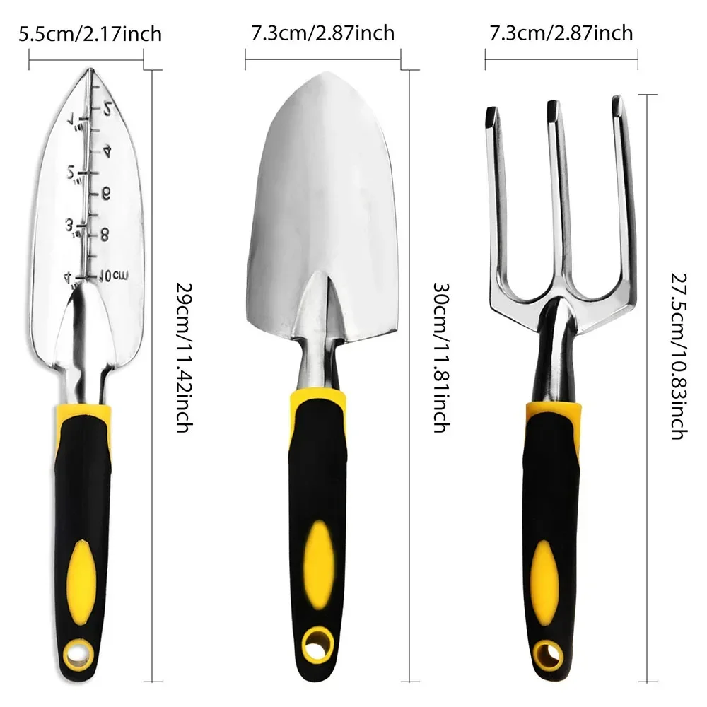 Description Picture 5 of itemGarden Tool Set 4 Pack With Trowel, Cultivator Hand Rake, Transplant Trowel, Gardening Gloves For Weeding, Loosening Soil