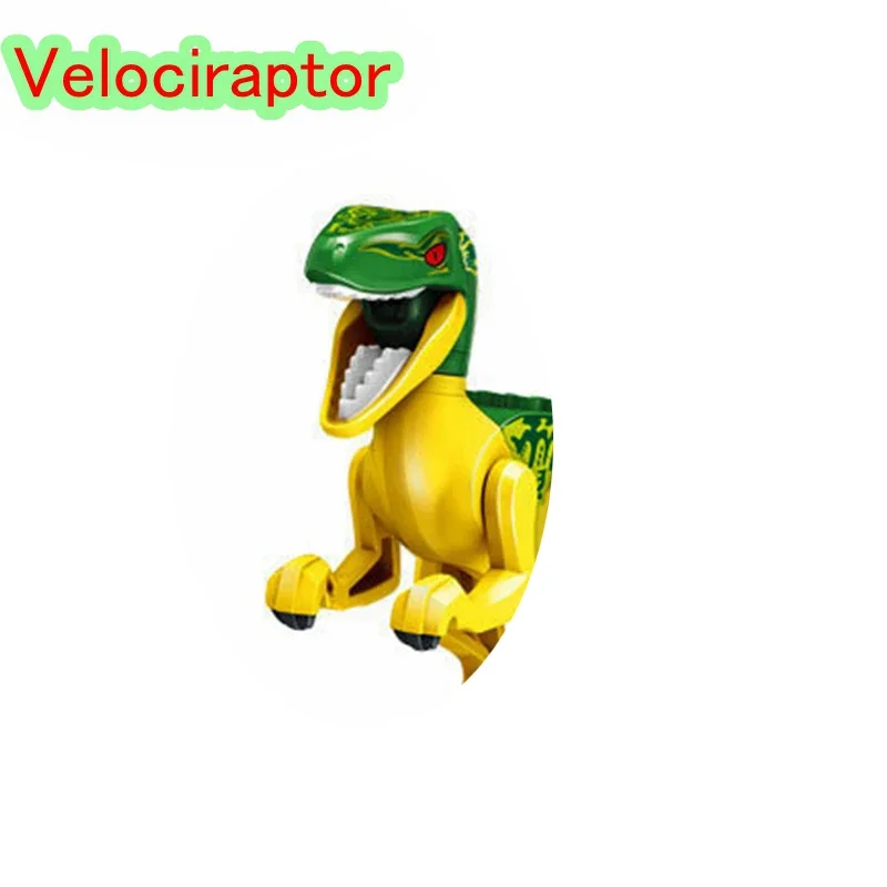 thumbnail image 1 of Bloques de construcción de dinosaurios jurásicos Tyrannosaurus Rex Wyvern Velociraptor Stegosaurus Juguetes de bloques de construcción para niños Dinosaurio, 1 of 5