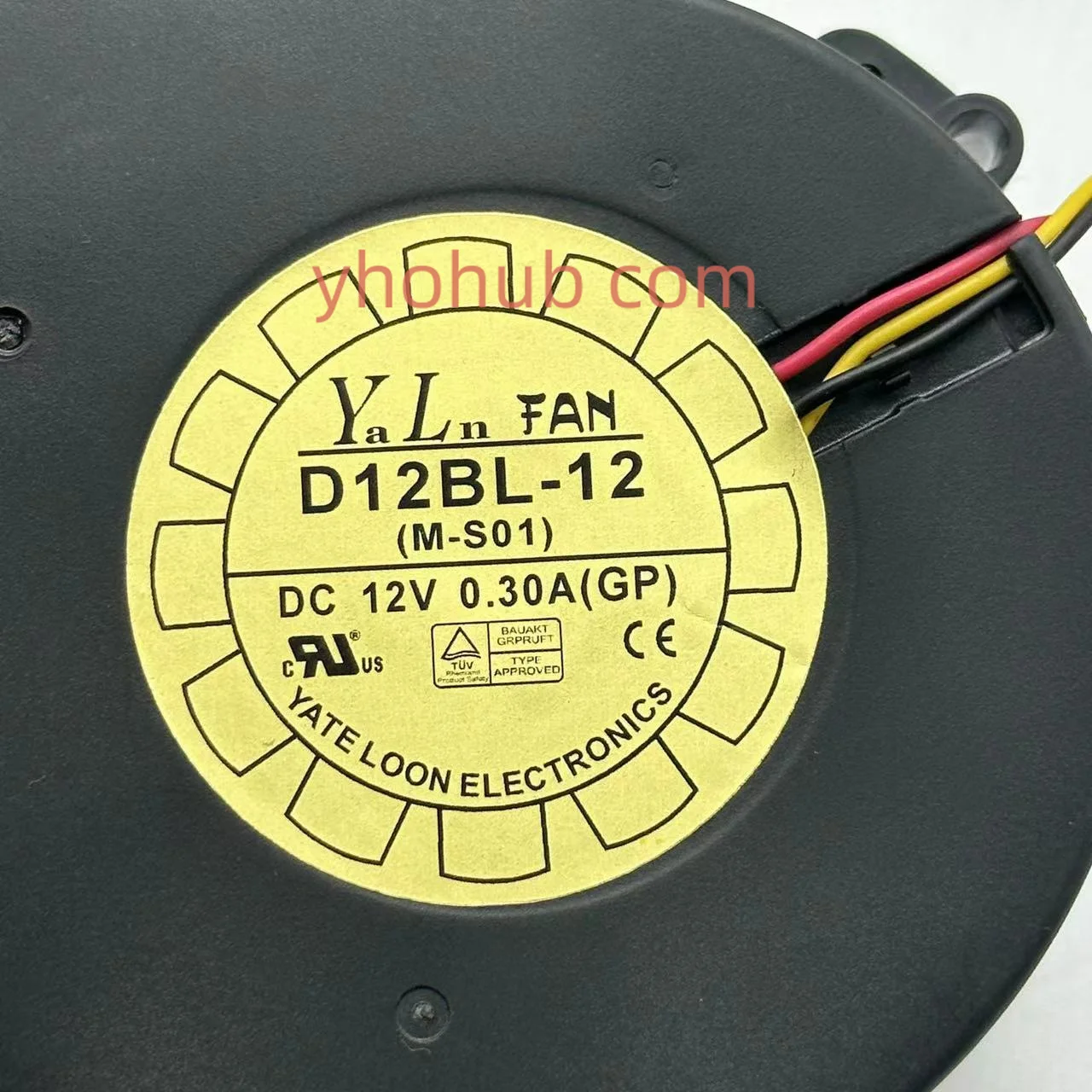 Yate-ventilador de Refrigeração D12bl12 dc 12v 0.30a 97x97x33 mm Ventilador de Refrigeração do Servidor de Fios - Imagem 4
