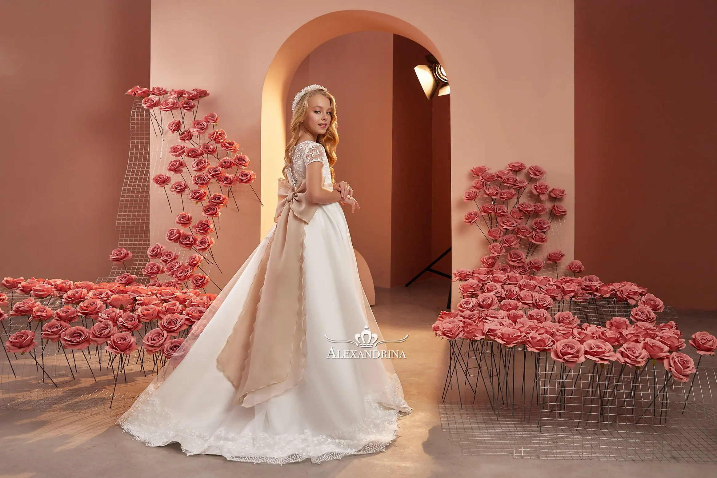 Boho Satin Flower Girl Dresses Lace Appliques Kids Birthday Pageant Gowns Children Wedding Guest First Communion Dresses