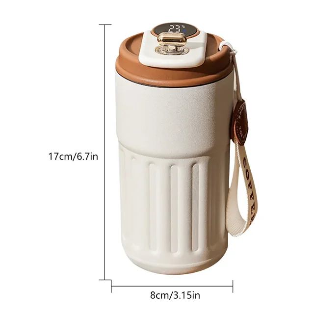 Tasse thermique de 450ml, bouteille Thermos, affichage intelligent de la température, tasse sous vide en acier inoxydable, tasse à café de bureau, Portable d'affaires 5