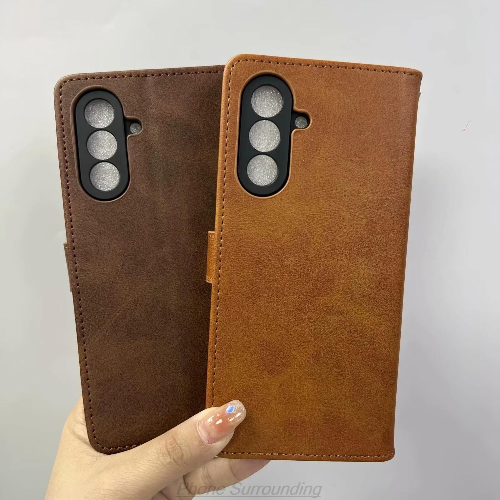 Leather Wallet Flip Cover - Premium Protective Phone Case & Holster
