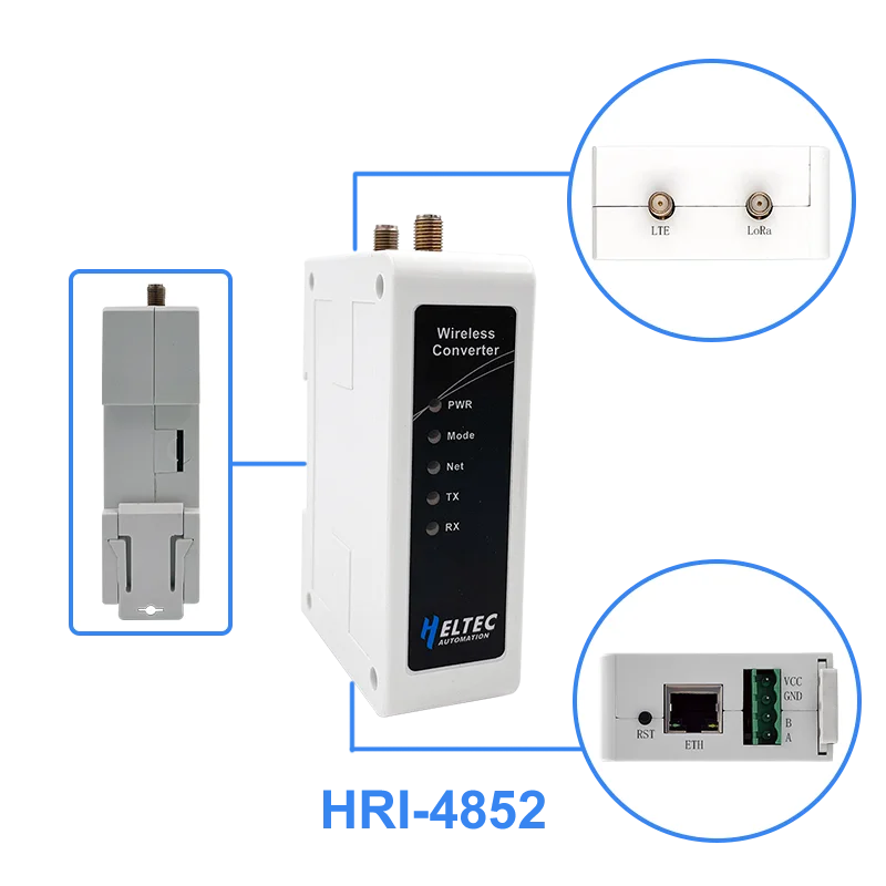 Heltec Modem Modbus Rs485 Lora Lorawan Ethernet Lte Dtu Sx1262 - Imagem 5