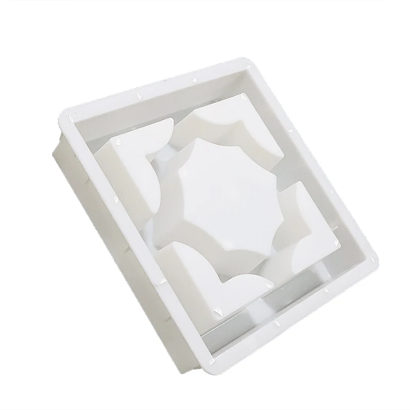Cement antique brick mold 30*30*7cm garden path wall brick mould 3D carving anti-slip concrete plastic paving mould