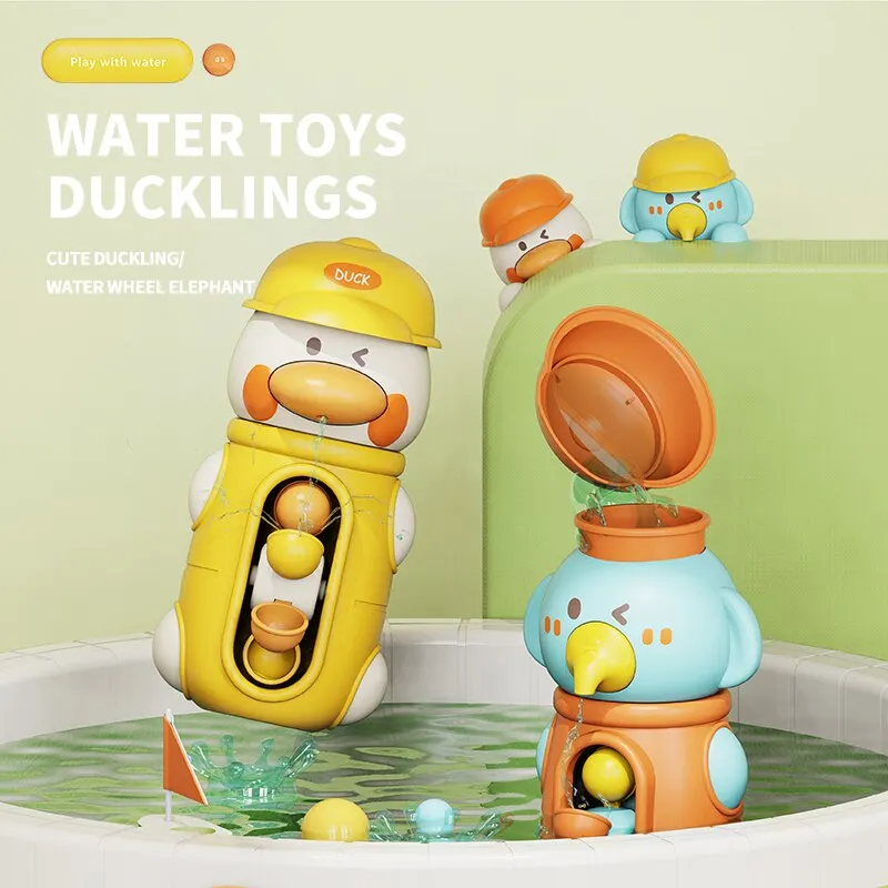 

Игрушки для ванны для малышей 1, 2, 3 лет, с вращающимся водяным колесом