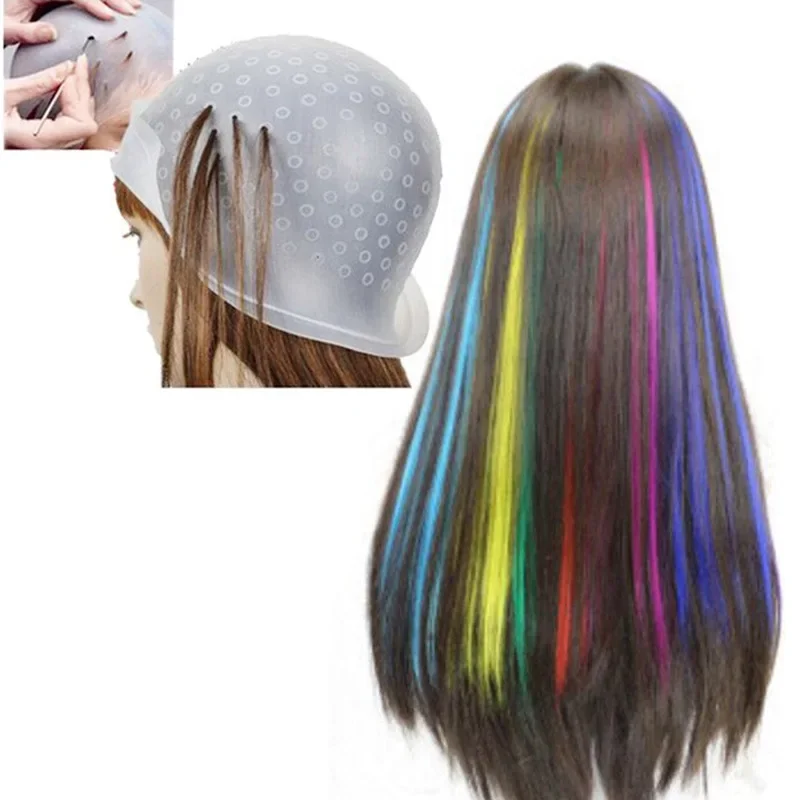 Silicone Cap for Scratches Hair Painting Hat for Scratches Silicone Meches Hair Coloring Hat for Highlighting Hood Hair Dye Cap 5