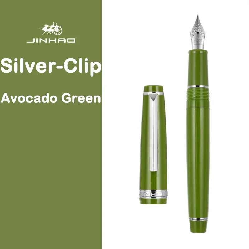Luxury Silver Clip Fountain Pen - Elegant Extra Fine Nib Writing Instrument