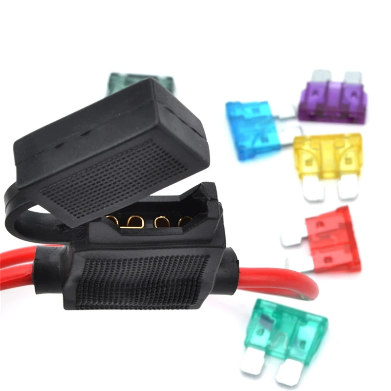 Car Splash Proof In-line Standard Blade Fuse Holder Box 5/10/15/20/25/30A Fuses fuse holder,fuse box holder,fuse box