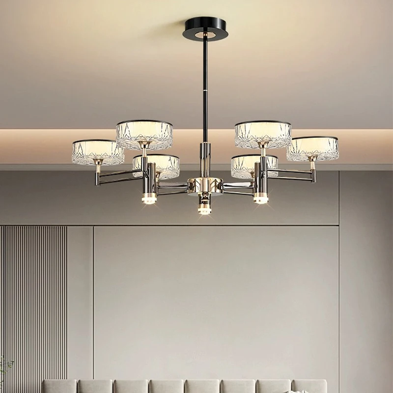 AiPaiTe Light luxury LED acrylic chandelier living room lights modern minimalist atmosphere restaurant bedroom lights