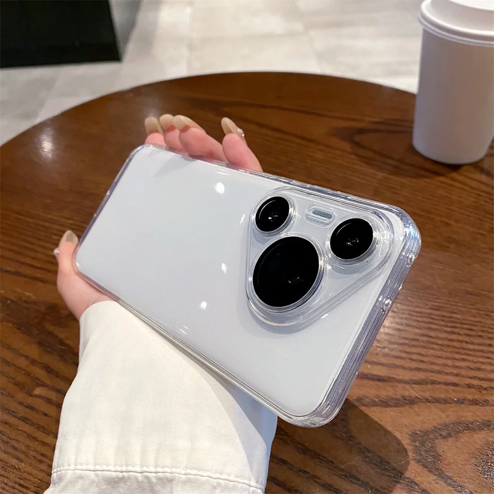 Luxury Plating Clear Phone Case with Shockproof Glass Lens Protection and Soft Bumper Cover