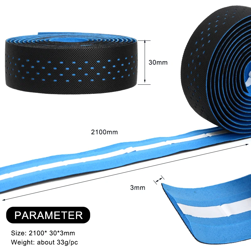 Description Picture 2 of itemRIDERACE Bicycle Handlebar Tapes Road Bike Handle Bar Straps Anti-slip PU EVA Breathable For Cycling Soft Anti-Vibration Tape