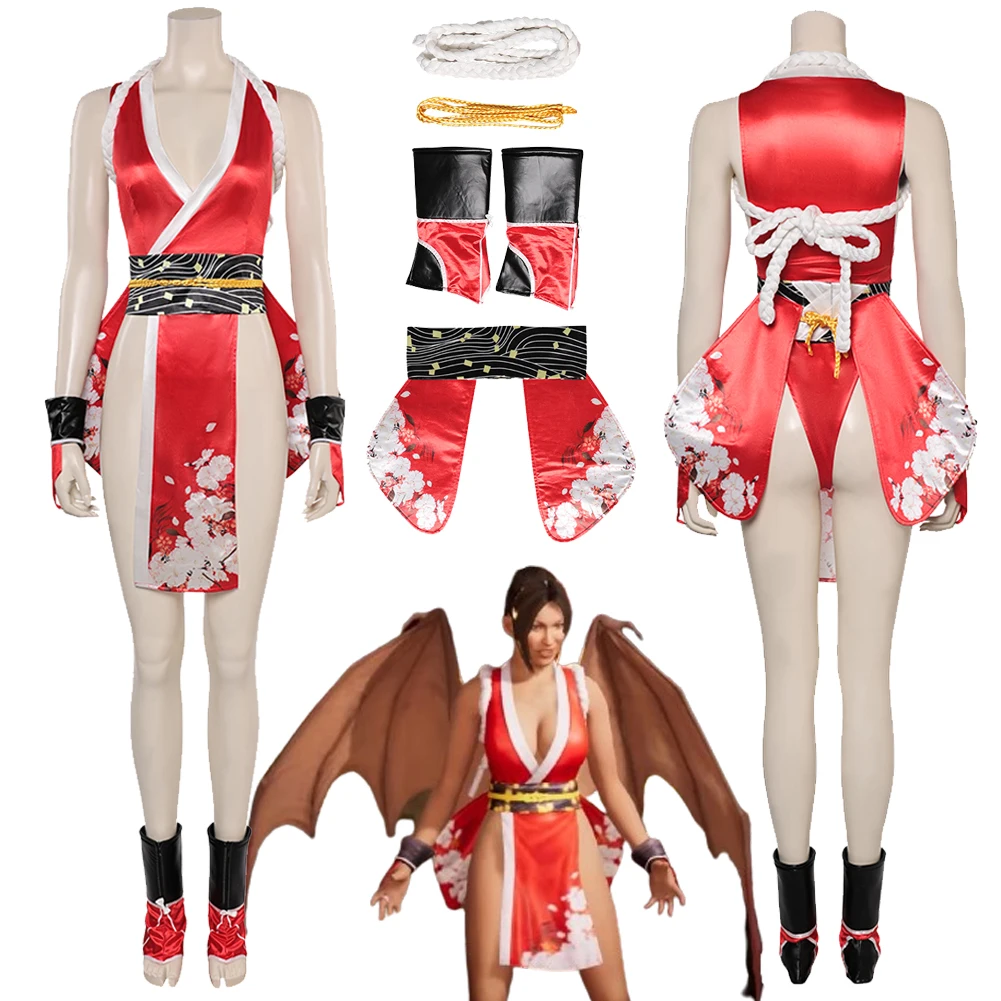 

Nitara Mai Shiranui Cosplay Fantasy Outfit Game Mortal Kombat Disguise Costume Girl Adult Women Roleplay Halloween Fantasia Suit
