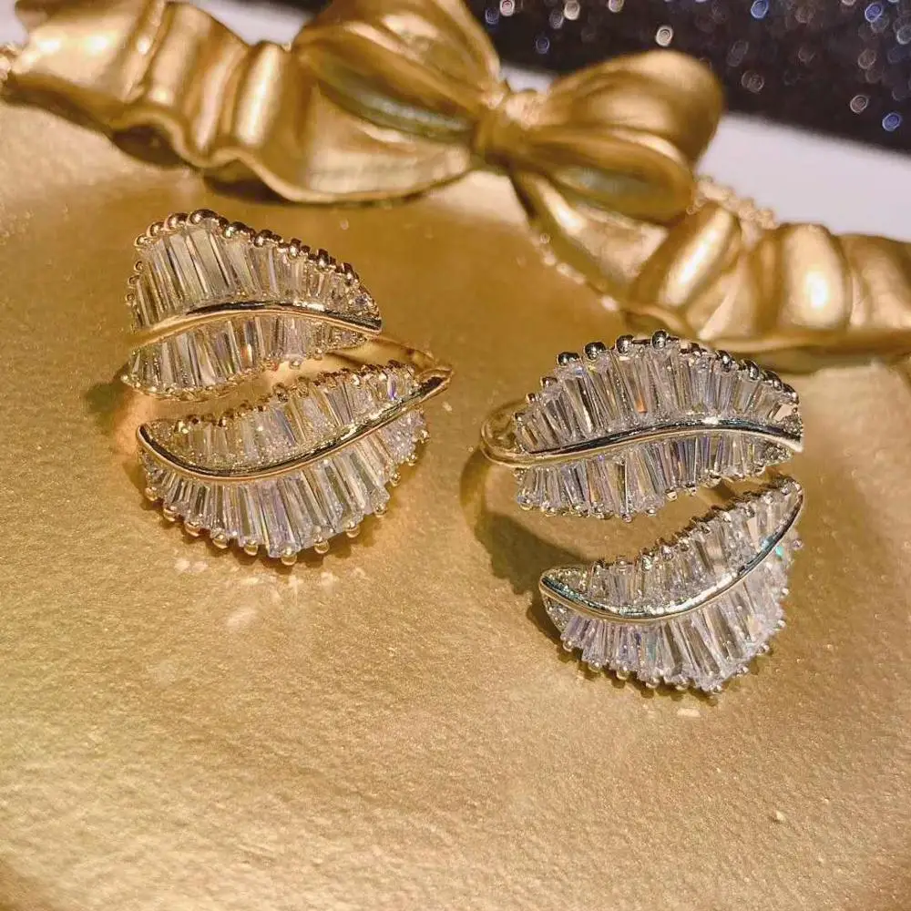 

Fashion Bridal Wedding Jewelry Set of Two Necklace Ring Set Micro Inlaid Zircon Jewelry Sets SS05