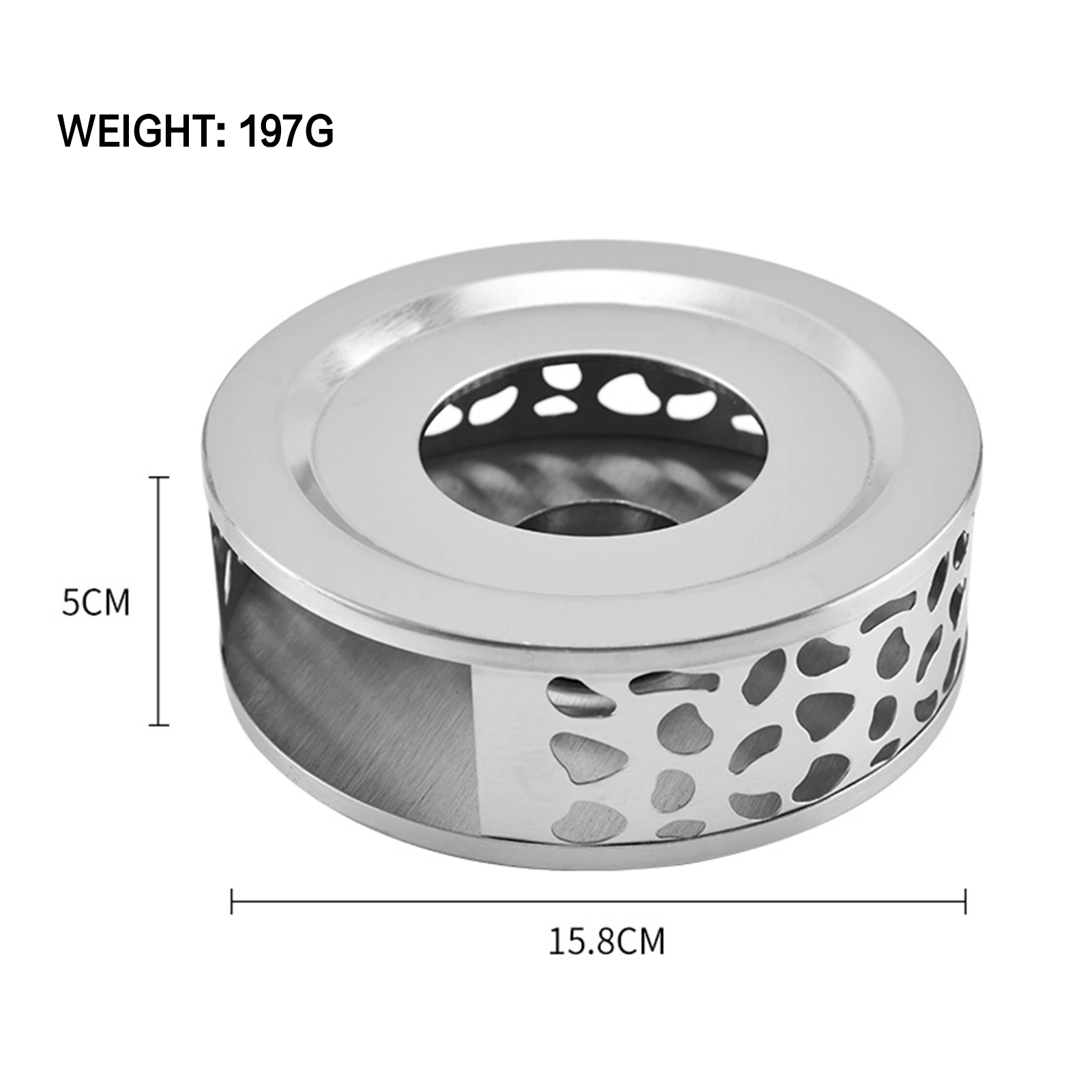 Coffee Tea Warmers 6.2 inch Stainless Steel Tea Light Candle Trivets Teapots Coffee Servers