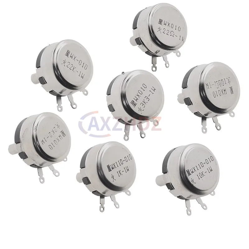 Adjustable Wire-Wound Potentiometer with 6mm Metal Shaft - 1W, 22Ω to 22KΩ Range