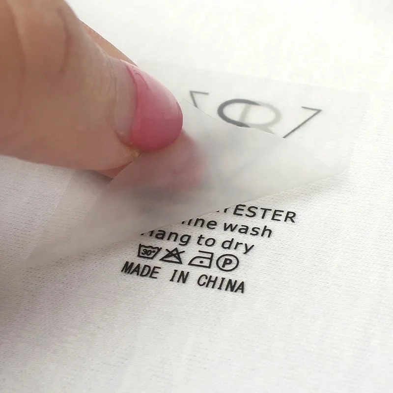 Clothing Labels Hot Stamping Tags Fade-Resistant Heat Transfer Labels Durable Washable Garment Branding for Apparel