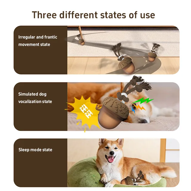 Halloween Self-Play Jumping Ball for Dogs Electric Bouncing Moving Chew Proof Toy Interactive  Automatic Squeaker Toy Ball 2