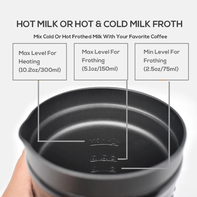 Automatic Milk Frother Milk Steamer Electric Hot/Cold Espresso Coffee Maker Companion Multi-function Electric Milk Foam Machine 5