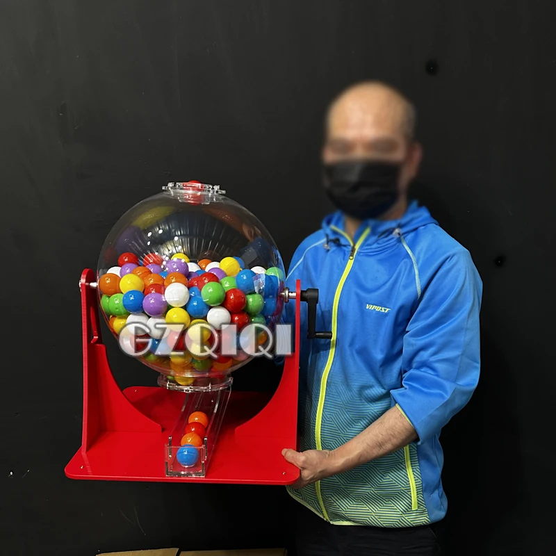 Manual bingo lottery machine game