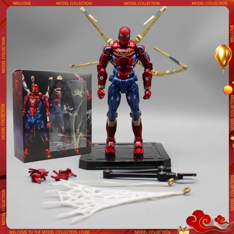 

16cm Marvel Iron Spider Man Pvc Joints Movable Figure Model Decoration Collection Figurine Toys For Children Gifts