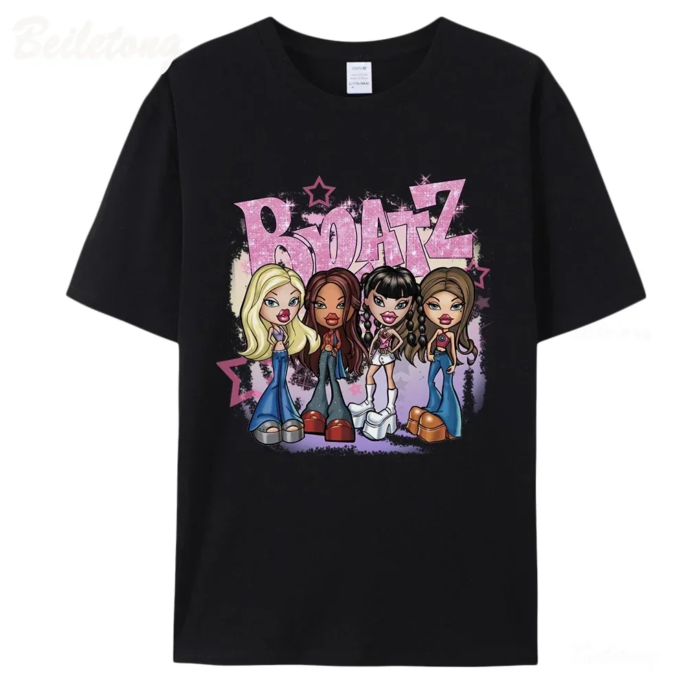Japanese Anime T Shirt Cartoon Print Harajuku Streetwear Tops Casual Round Neck Aesthetic Clothing Short Sleeve Tees Unisex 2