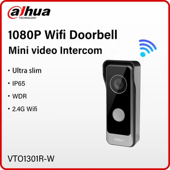 Dahua 2MP WiFi Mini Home Video Intercom Wirelessly IP Doorbell Camera IR Door Station APP HD Video Call IP65 H.265 VTO1301R-W 1