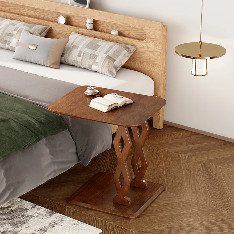 Solid Wood Bedroom Sofa Table Bedside Lounge Corner Side Movable Modern Mini Coffee Simple Cabinet Mesas Terraza Home Furniture