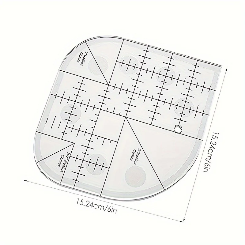 Corner Knife Quilting Ruler Acrylic Sewing and Sewing Ruler DIY Template Tool 1PC