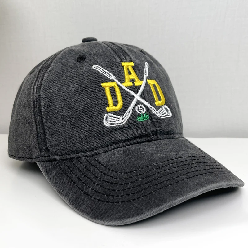 Eine verstellbare, einfache und lässige Baseballmütze aus bestickter Baumwolle für Herren – Detail 2