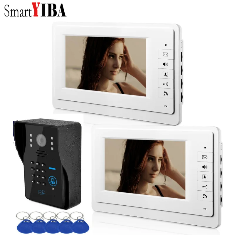 Smartyiba Password Rfid Access Contro Videocitofono 7''Pollici Lcd Cablato Videocitofono Campanello Citofono Citofono