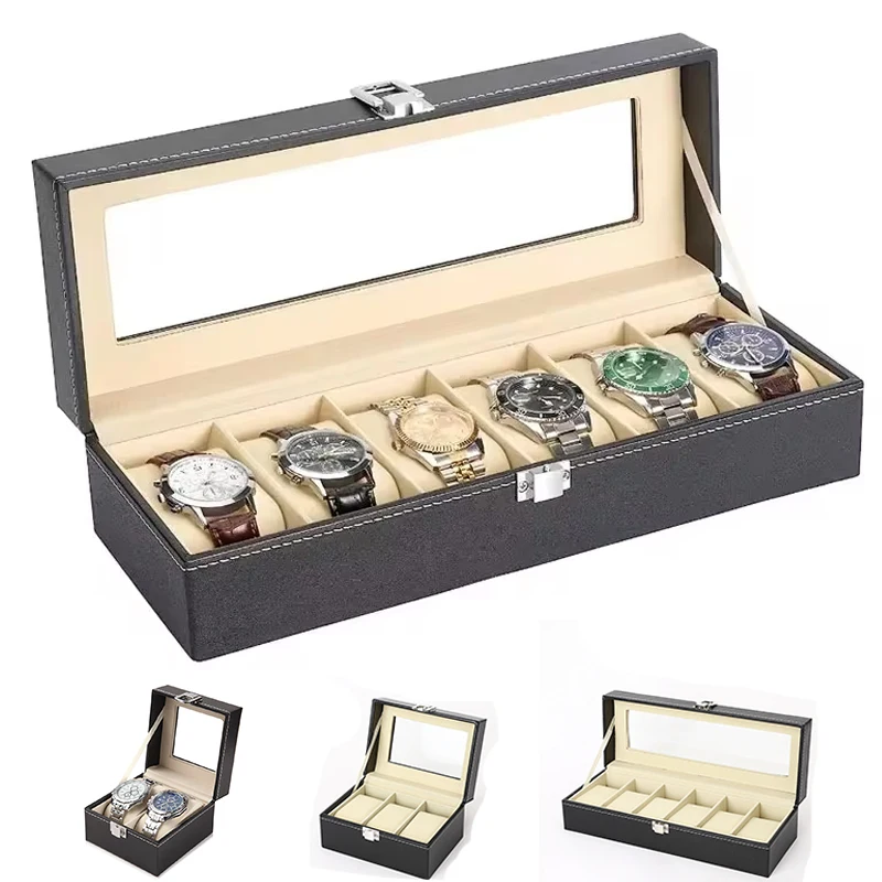 Hot-Sale-PU-Leather-Display-Storage-Collection-Organizer-watch-box-Case ...