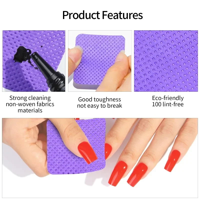 200pcs/box Nail Wipes Clean Tweezers and Glue Bottle Mouths Easy-to-Use Glue Wipes (White/Pink) cleaning tweezers