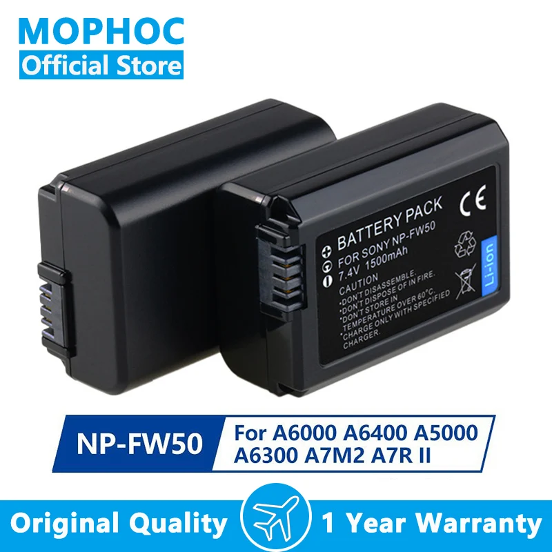 Batteria Sony Np-Fw50 Np Fw50 Per Sony A6000 Avi 6000 A6400 A5000 A6300 A7M2 A7R Ii 1500Mah Batteria Ricaricabile Camere