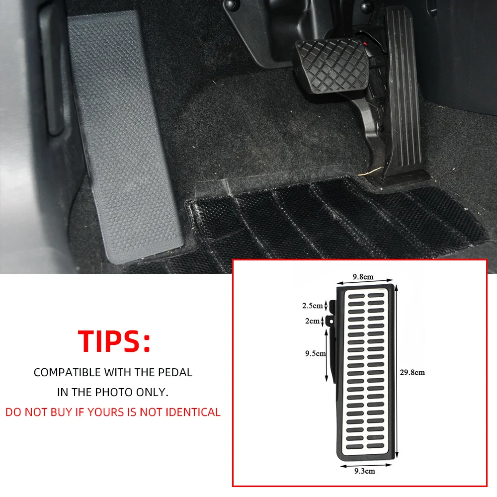 Edelstahl Auto Pedale Gaspedal Gas Bremse Kupplung Rest Pedal Abdeckung für VW Golf 5 6 Tiguan Touran für Skoda Octavia A5 LHD – Detail 2