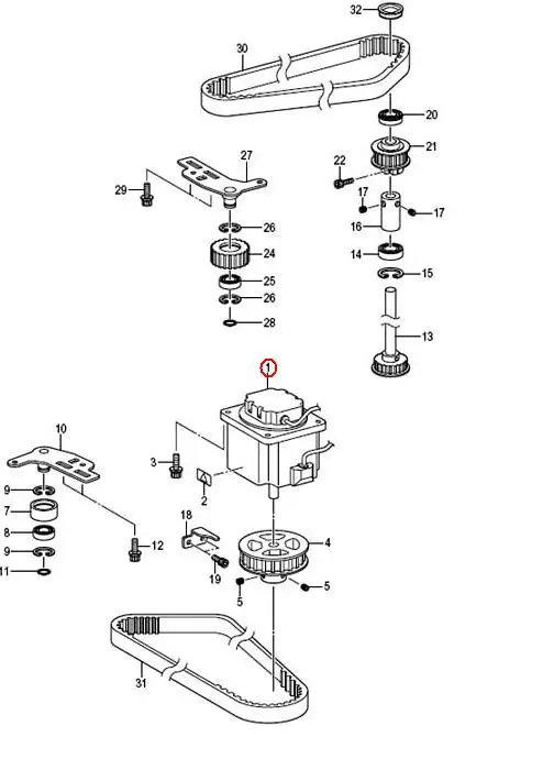 Industrial Sewing Machine Accessories Brother 9820 Computer Round Head Buttonhole Machine Accessories SA6542001