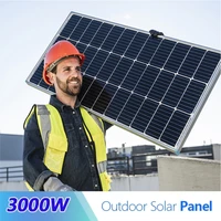 Panneau solaire 3000W 2000W 1000W 18V haute efficacité, batterie portable flexible, cellules solaires extérieures pour la maison/le camping 1