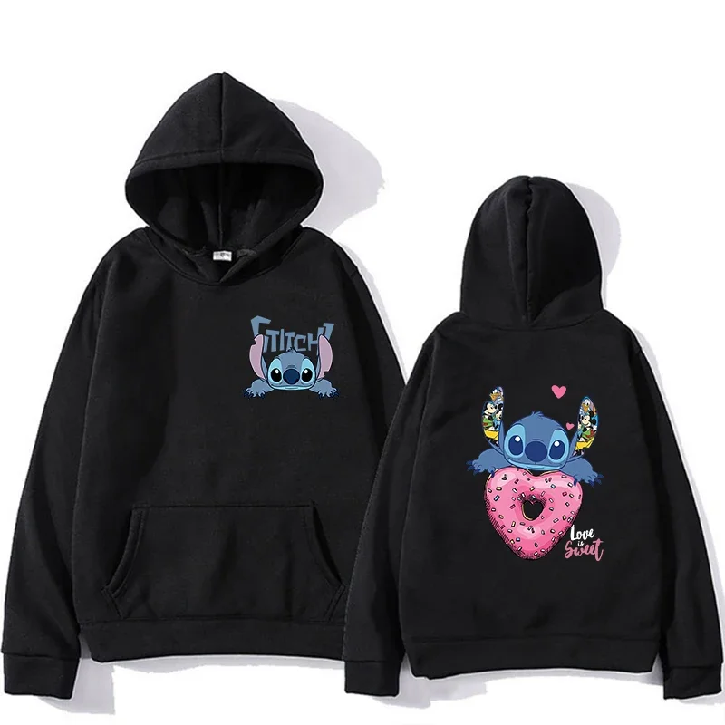 thumbnail image 1 of Sudadera con capucha de dibujos animados de Disney Stitch para mujer, ropa de calle de Manga, Harajuku, Anime, divertido, invierno, años 90, 1 of 5
